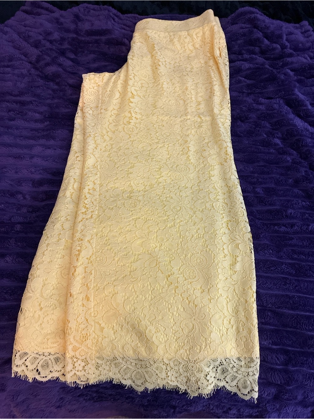 Isaac Mizrahi Bright Yellow Elastic Waist Skirt